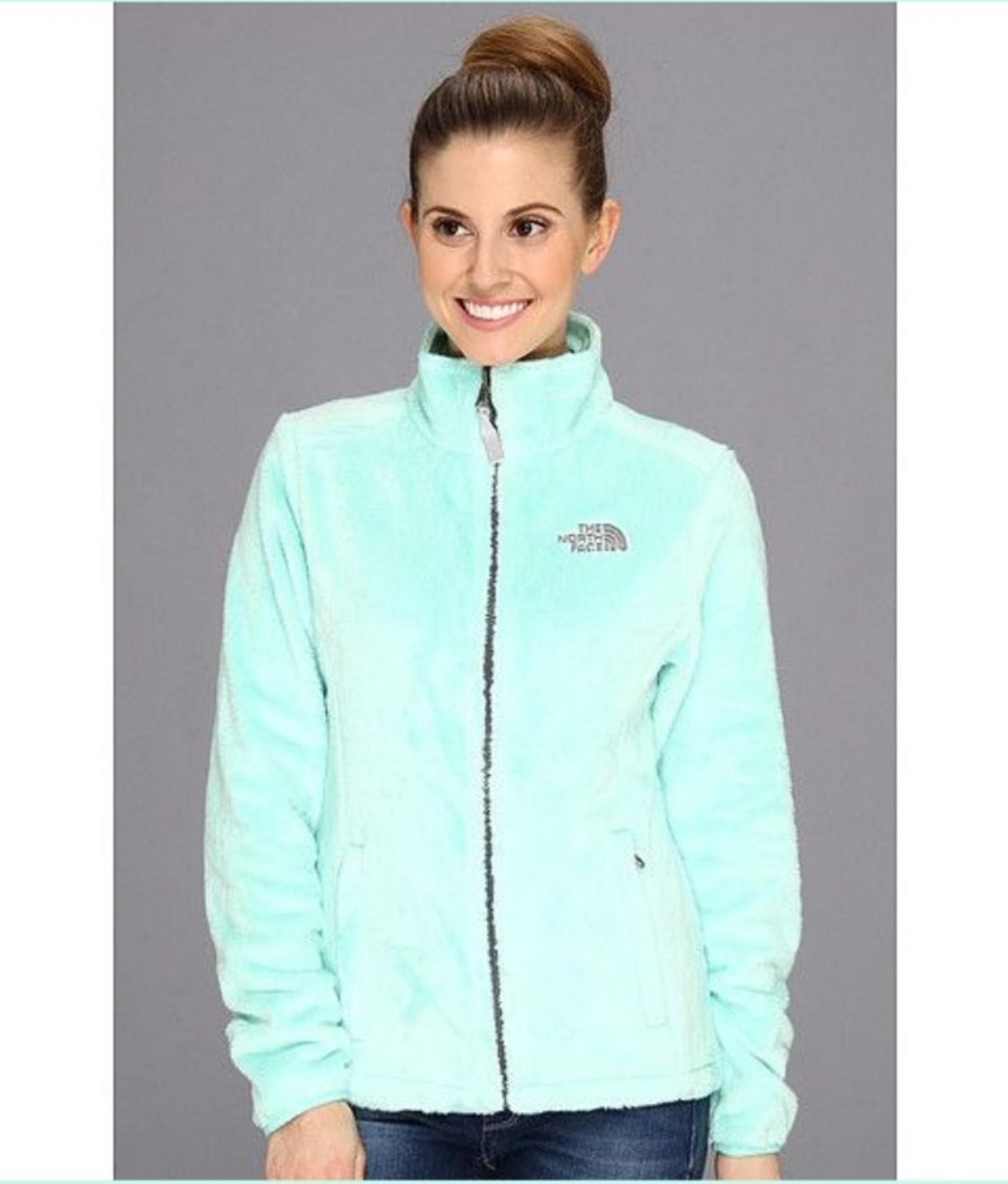 The North Face Women's Bright Green Full Zipper Fleece Jacket M