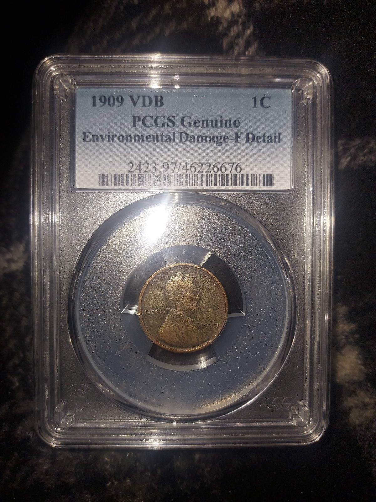 1909 V.D.B LINCOLN CENT PCGS GRADED