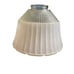 Vintage White and Clear Glass Pendant Light Fixture Globe Shade National Home La