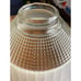 Vintage White and Clear Glass Pendant Light Fixture Globe Shade National Home La
