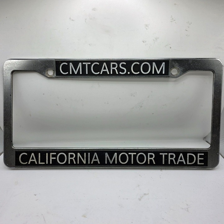 California Motor Trade California Silver Plastic License Plate Frame Front Rear