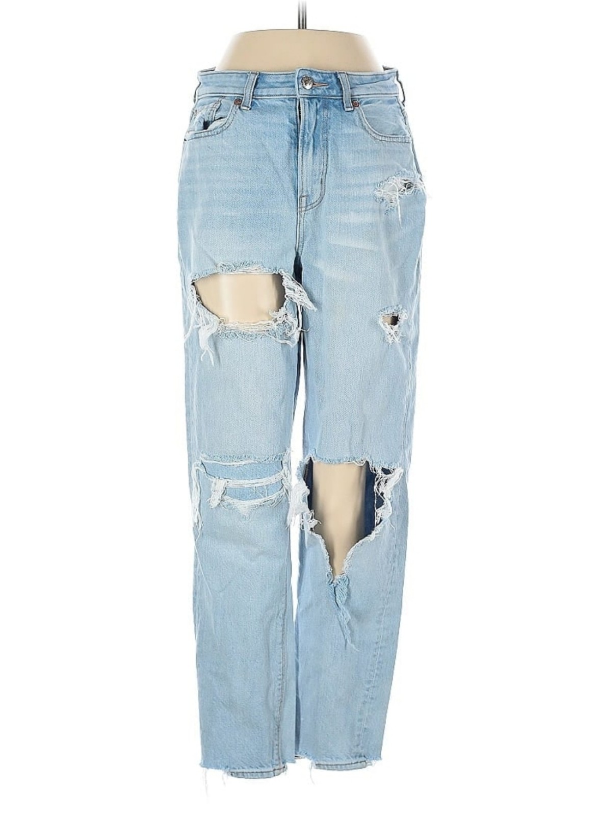 American Eagle Distressed Wide Leg Jeans