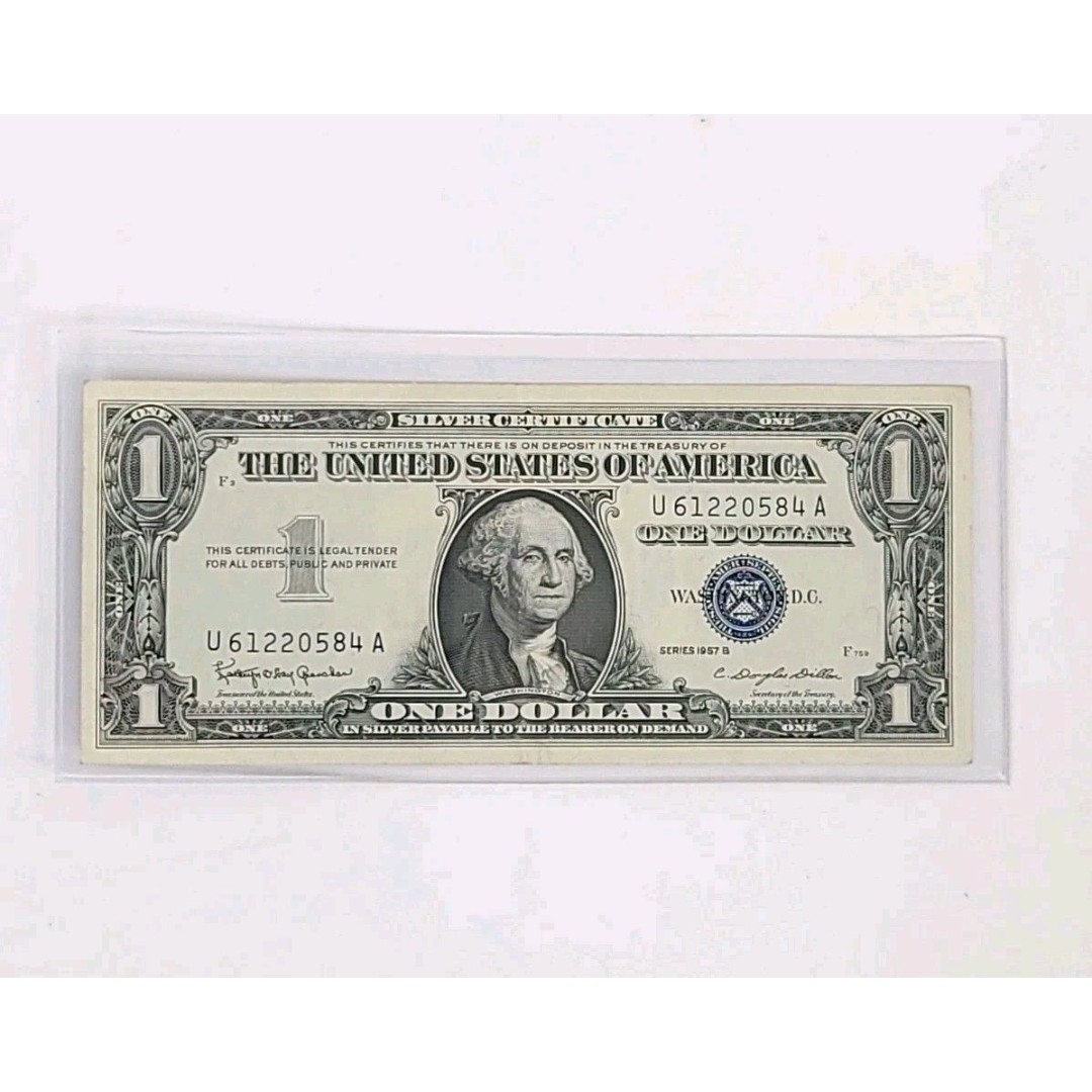 1957 Blue Seal Dollar Bill B Series Rare