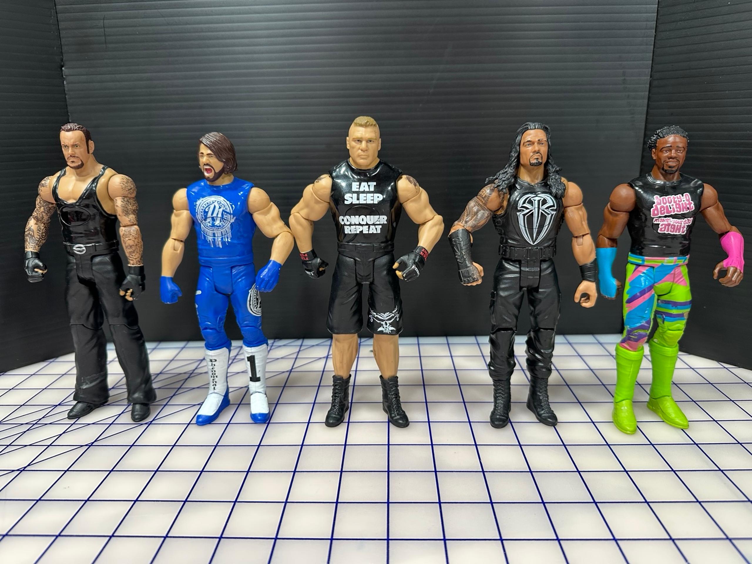WWE Lot of 5 Tough Talkers Wrestling Figures - ALL WORK