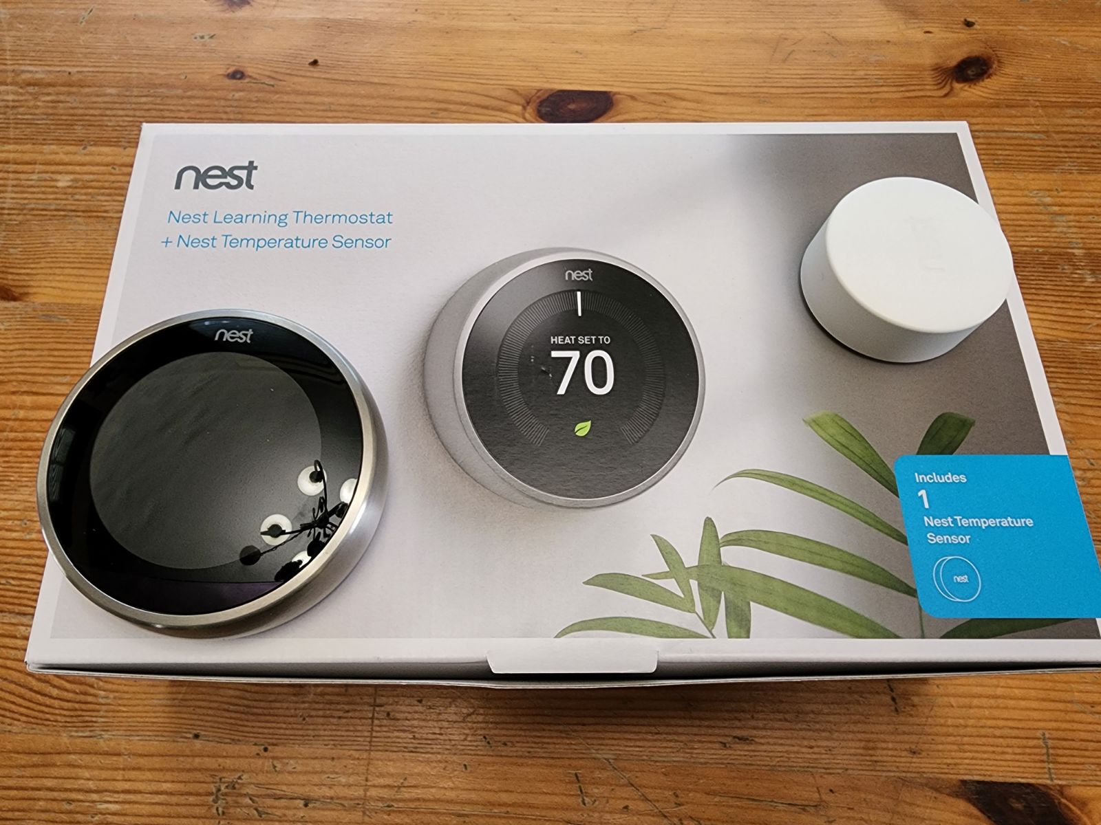 Google Nest 3rd Gen. Learning Thermostat + Nest Temperature Sensor