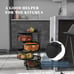 4 Tier Fruit and Vegetable Storage for Kitchen Rotating Storage Rack with Wheels