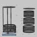 4 Tier Fruit and Vegetable Storage for Kitchen Rotating Storage Rack with Wheels