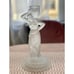 Fostoria Frosted Satin Glass Candlesticks Holders ‘Rebecca At The Well