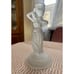 Fostoria Frosted Satin Glass Candlesticks Holders ‘Rebecca At The Well