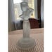 Fostoria Frosted Satin Glass Candlesticks Holders ‘Rebecca At The Well