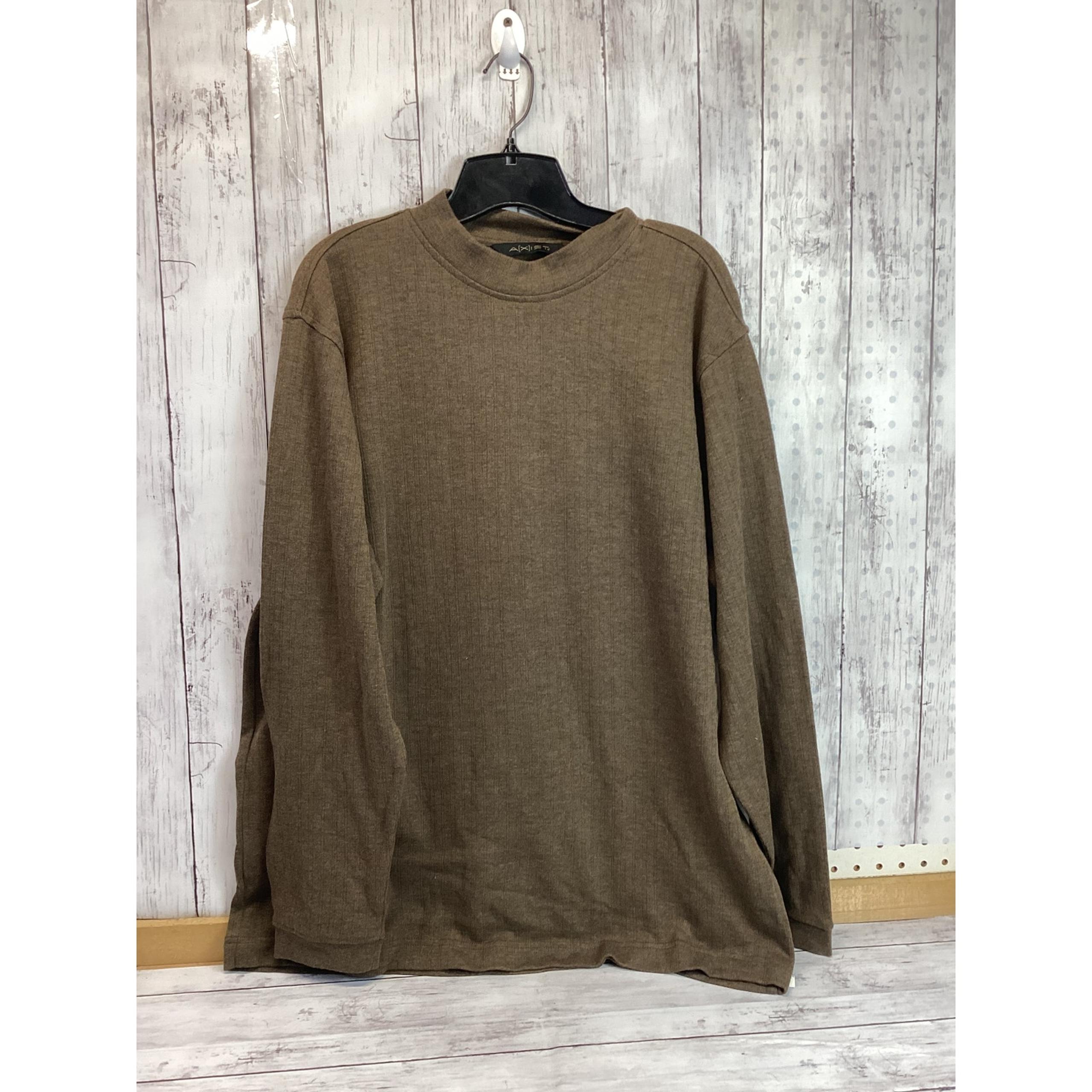 Axist Men's Tiki Brown Colored Long Sleeve Soft Cotton Round Neck New with Tag L
