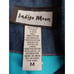 Indigo Moon Jacket Medium Floral Embroidered Denim Button Down Boho Cottage EUC