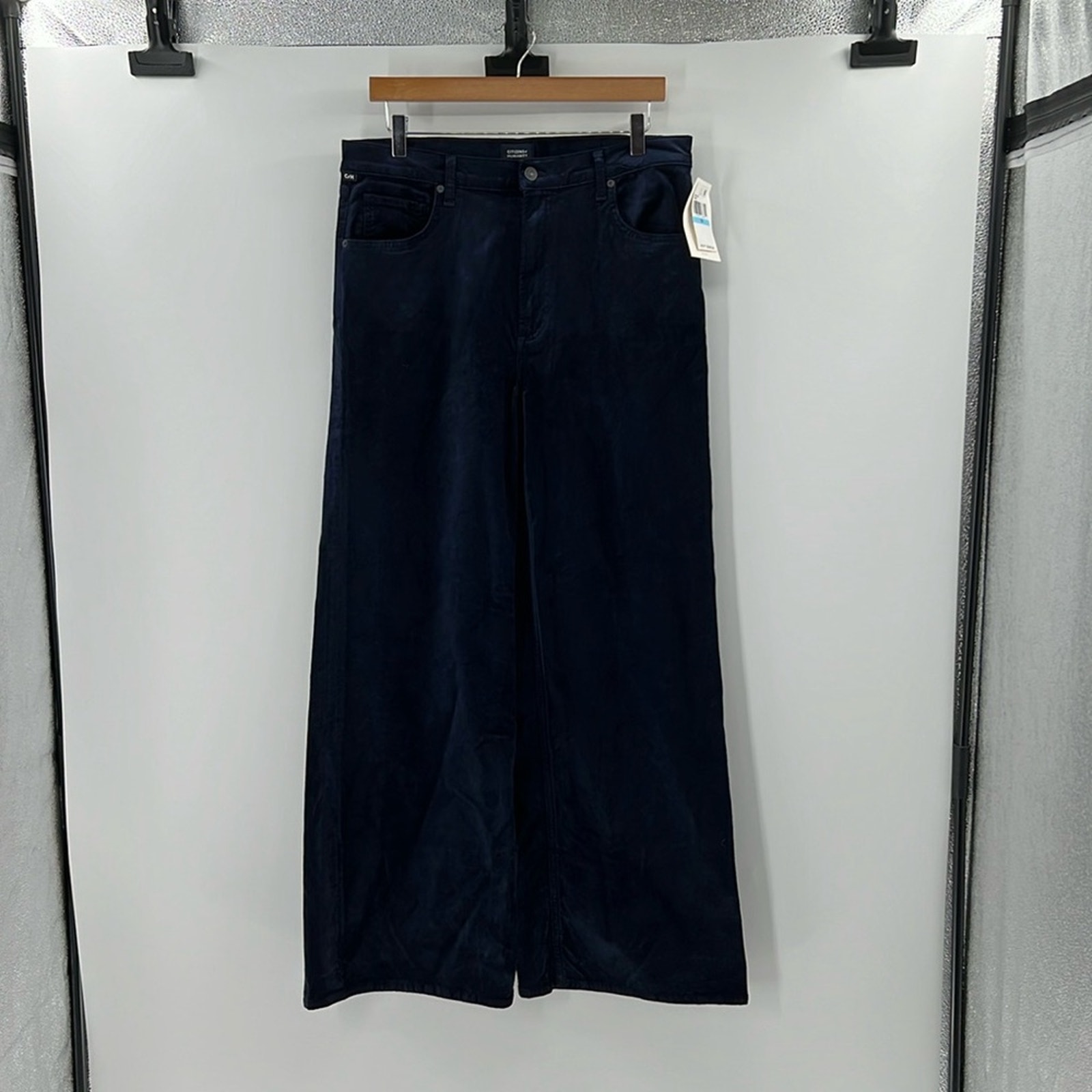 Citizens of Humanity Women's Paloma Baggy Velvet Jeans - Royal Navy - 31 - NWT