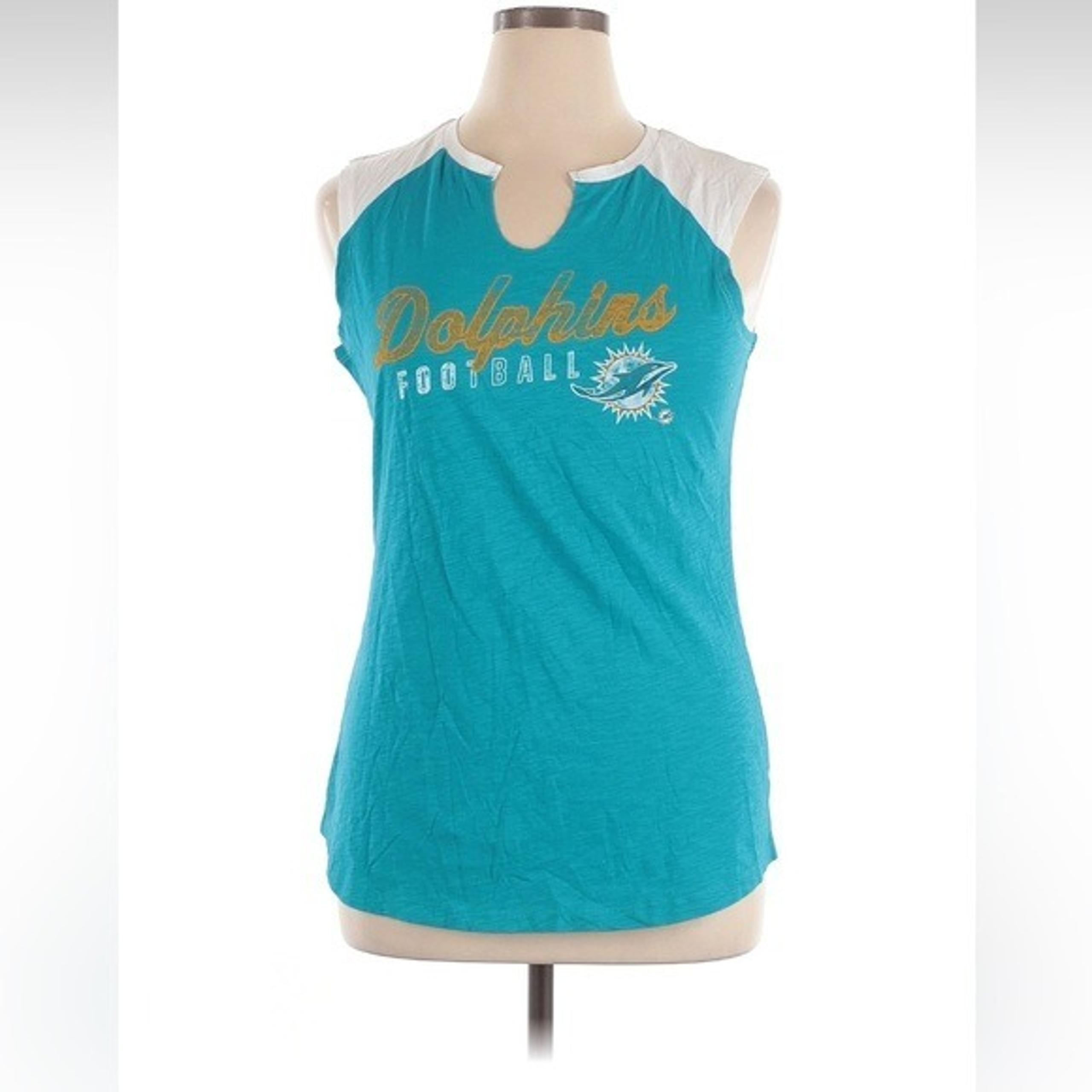 Miami Dolphins women’s NFL sleeveless tee shirt new sz XL
