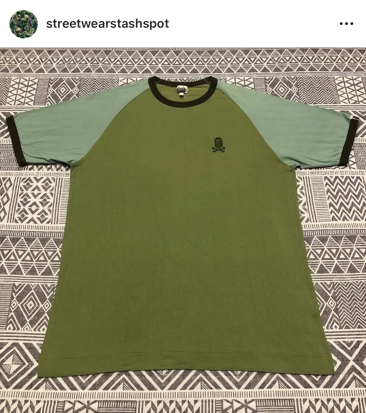 A Bathing Ape Bape Crossbones Tee Shirt Size Extra Large