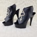 Size 11 600-9SN Black Platform Rhinestone Snake High Heel Platform Shoes