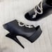 Size 11 600-9SN Black Platform Rhinestone Snake High Heel Platform Shoes