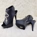 Size 11 600-9SN Black Platform Rhinestone Snake High Heel Platform Shoes
