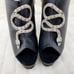 Size 11 600-9SN Black Platform Rhinestone Snake High Heel Platform Shoes