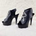 Size 11 600-9SN Black Platform Rhinestone Snake High Heel Platform Shoes