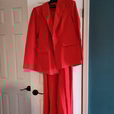 Brand new gorgeous Red size 12 P lane Bryant pant jumpsuit and blazer.