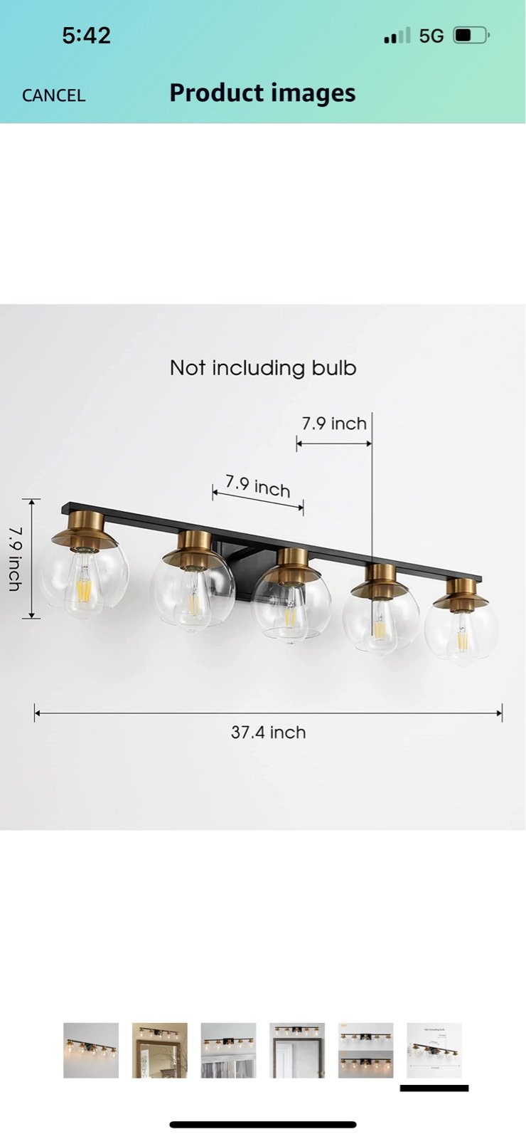 PAZALA Black and Gold Vanity Lights for Bathroom Mid Century Modern Wall Light F