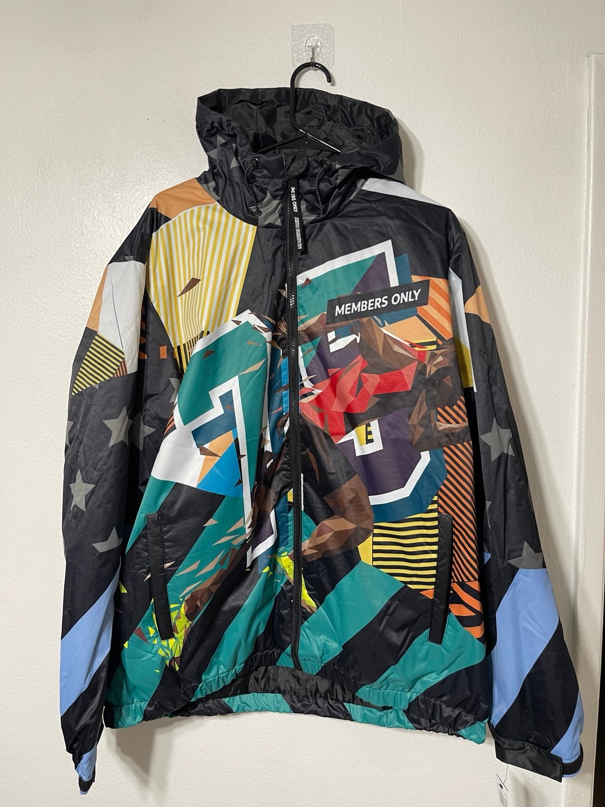 Members Only 1975 Men's Jacket Size Large Windbreaker Multicolor NEW