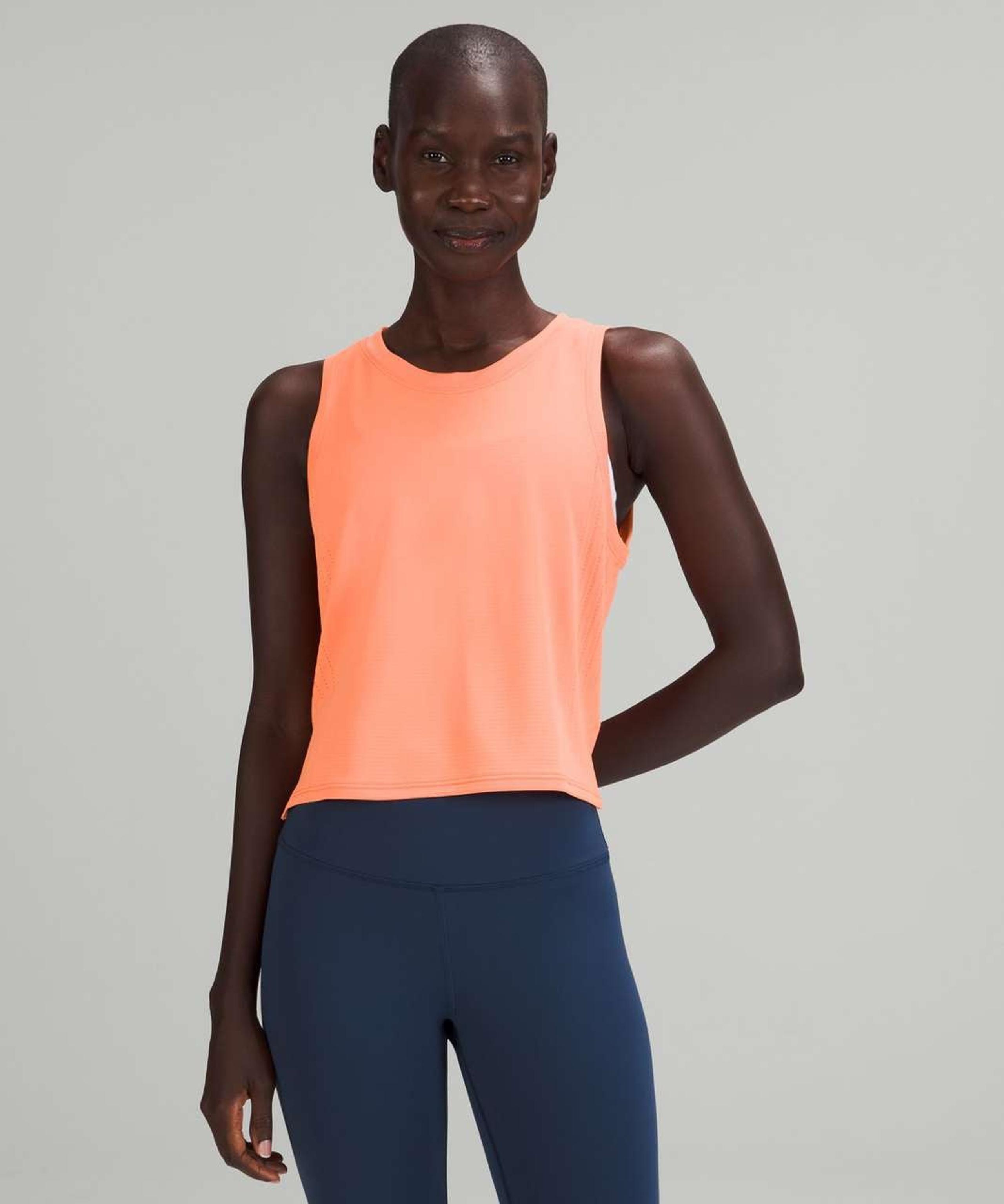 Lululemon Train To Be Orange Tank Top Size 4