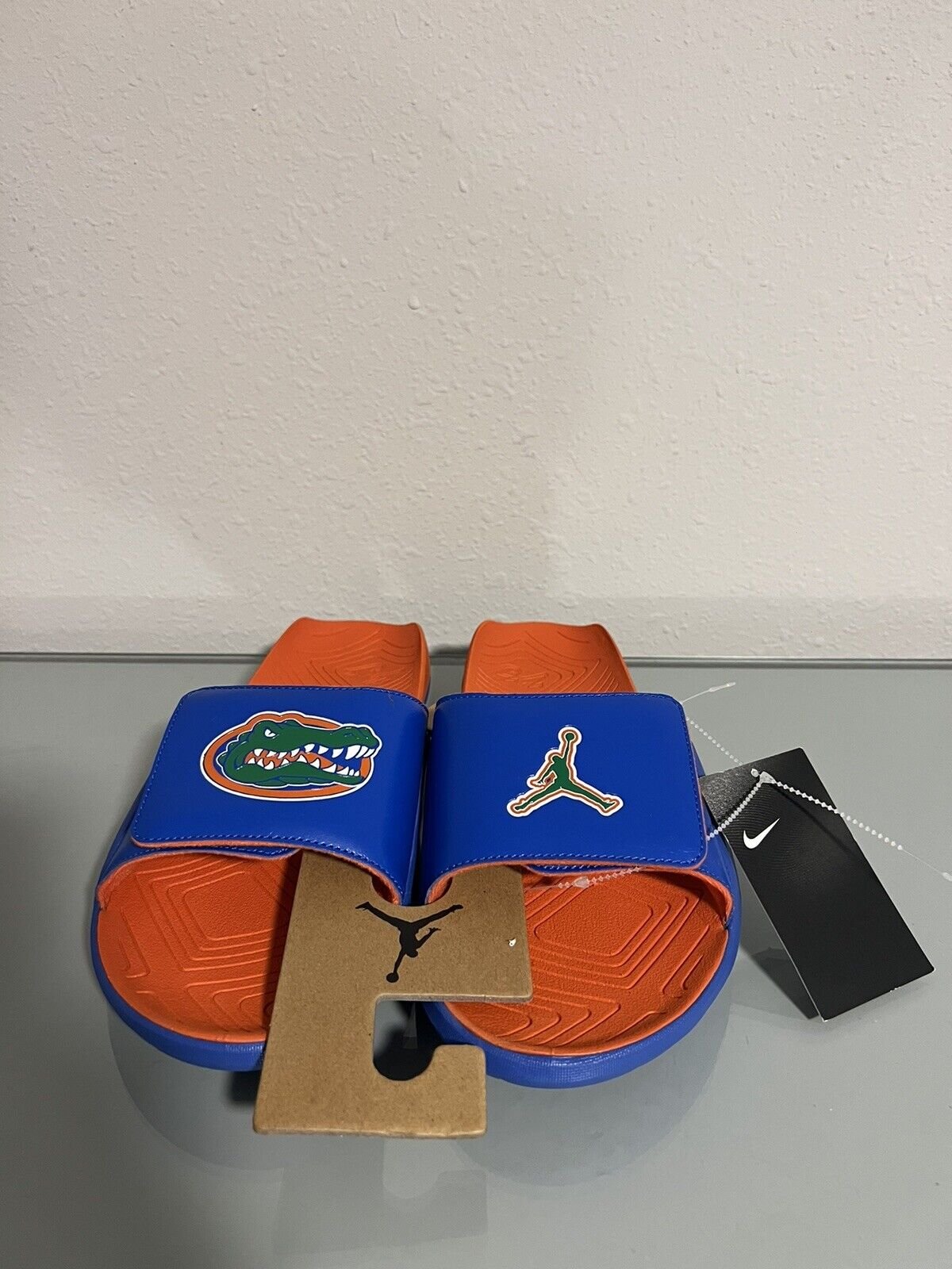 Nike Jordan Florida Gators Hydro 7 V2 Slides Blue Orange Mens Size 14 CT7116-408