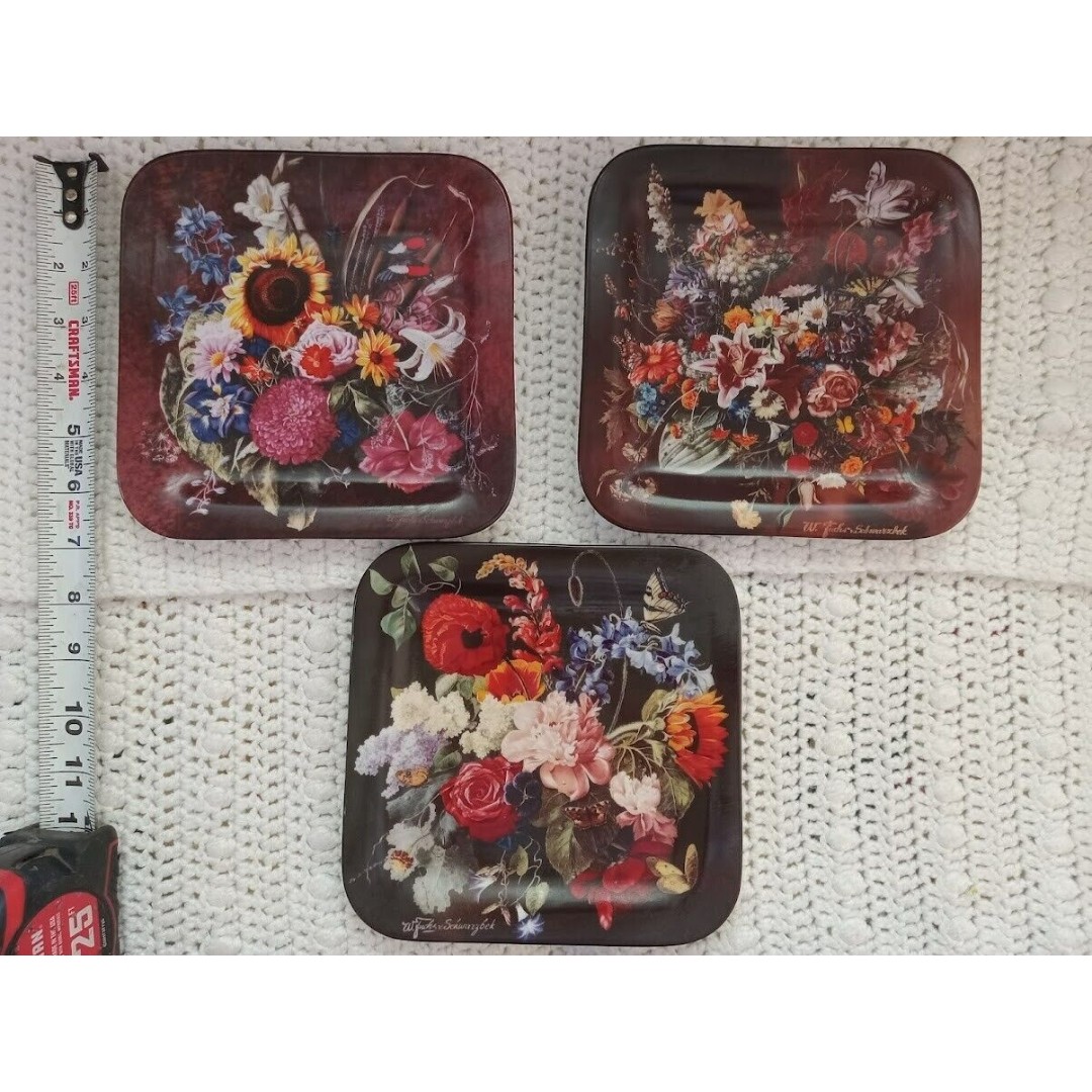 Limited Edition Floral Plates Bradford Exchange byWaltraud Fuchs von Schwarzbek