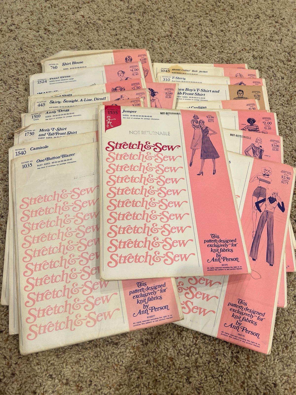 Vintage Lot of Stretch & Sew Patterns