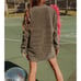 Queen of sparkles diagonal feather sweater dress sz XS