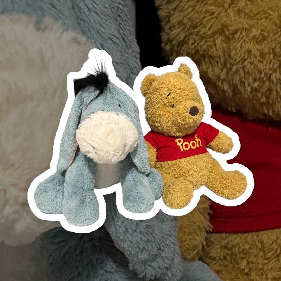 Build-A-Bear Workshop stuffed Eeyore and Winnie The Pooh W/ SOUNDS