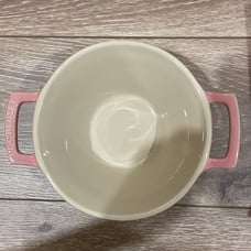 Le Creuset Stoneware Double Handle Cassoulet Noodle Bowls Rose Quartz