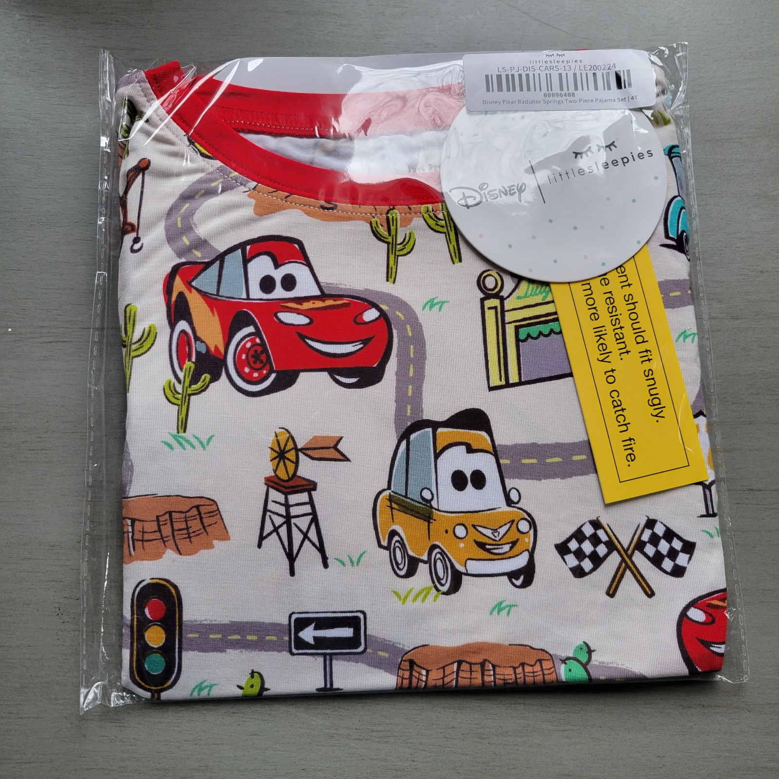 4T Little Sleepies Disney Pixar Radiator Springs pj set