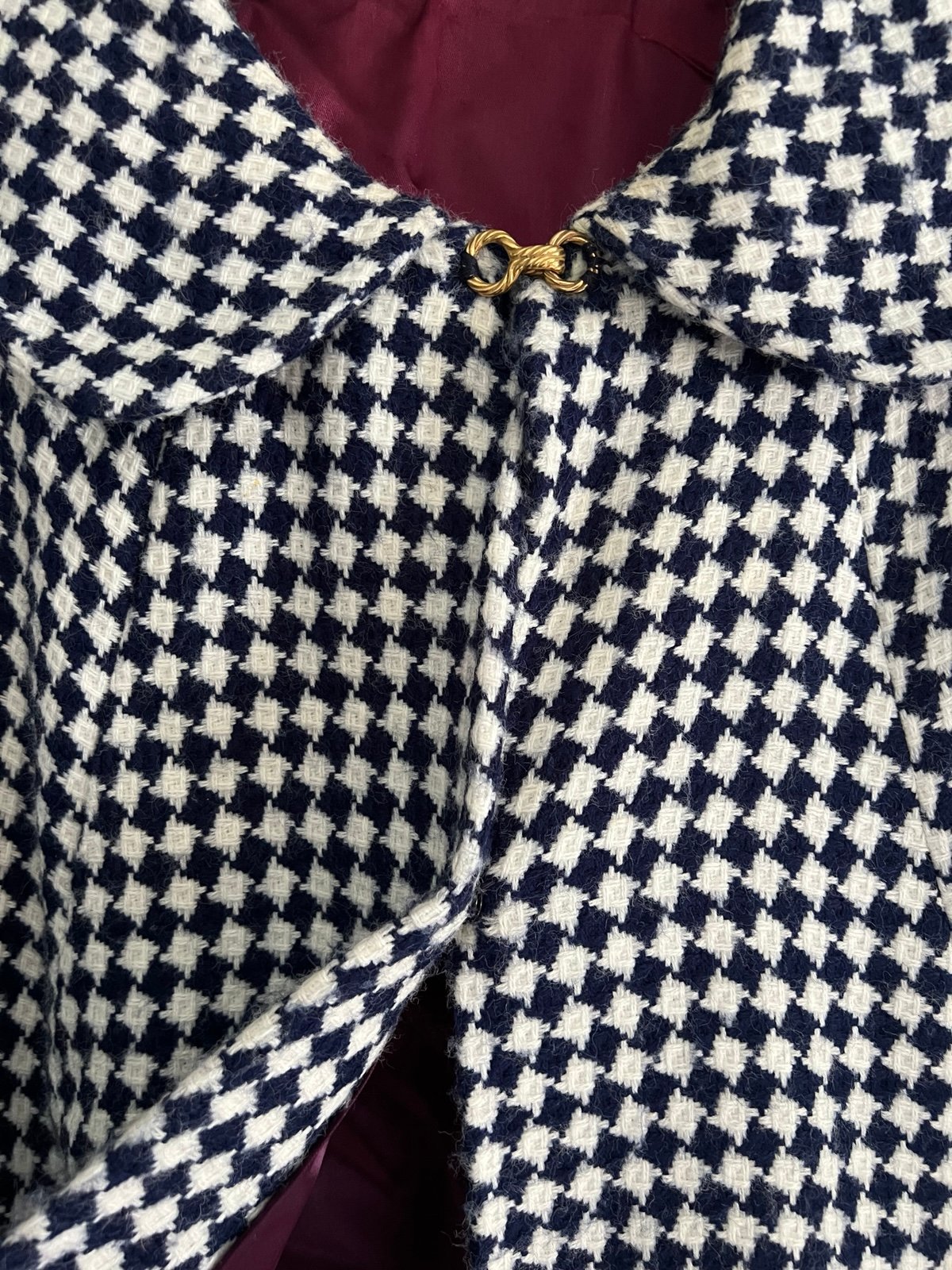 VTG wool swing cape coat Wool