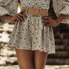 Caroline Constas Shorts Teagan Flora Beach Mini White Diamond Palm S NWT