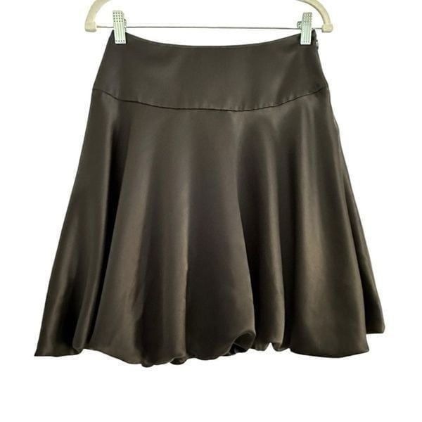 White House Black Market Satin Bubble Hem Cocktail Skirt | 4