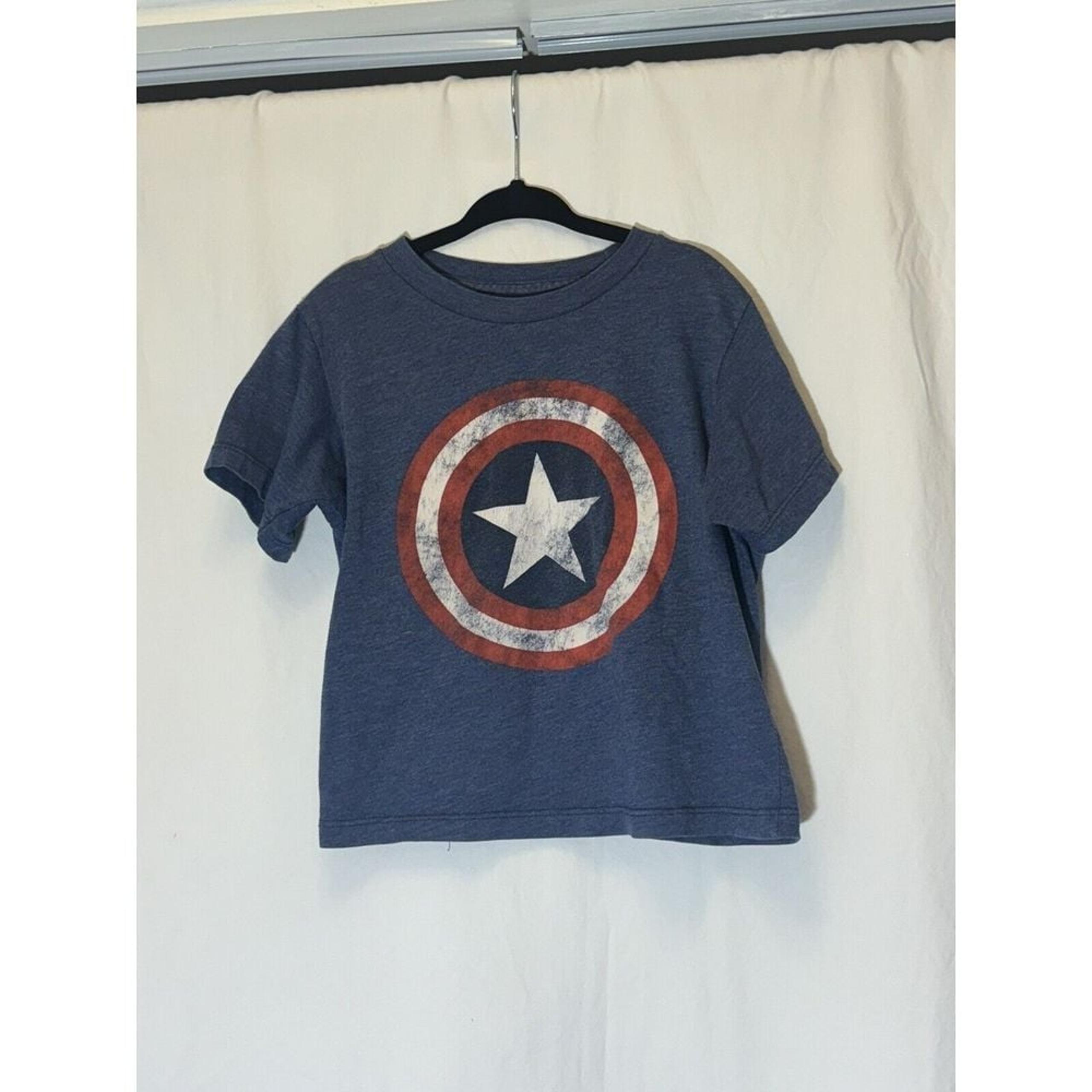 Marvel Youth Boys Captain America Shield Tee Shirt 4T B25