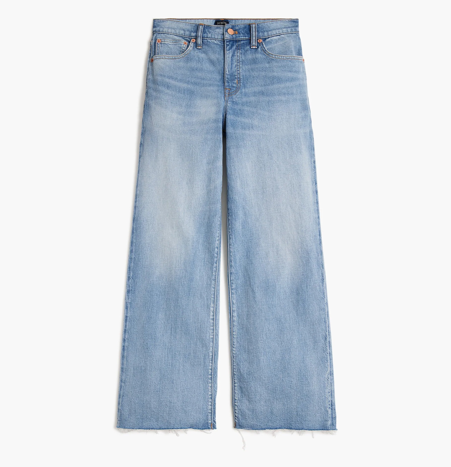 New JCREW Sz 35 Wide-Leg Crop Jeans All-Day Stretch Spring Storm Wash 118 BX560