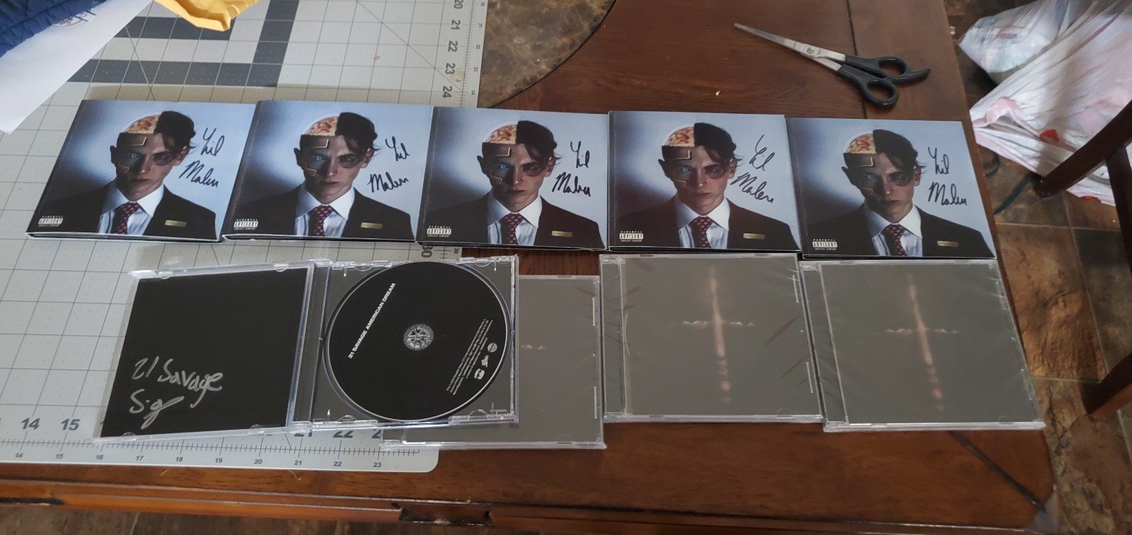 Lil Mabu 21 savage autographed signed cd lot X9