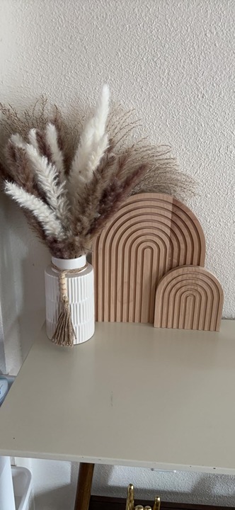 Wood Rainbow Arch Boho Decor for Wall Shelf, Fireplace Mantel, Counter, Table, D