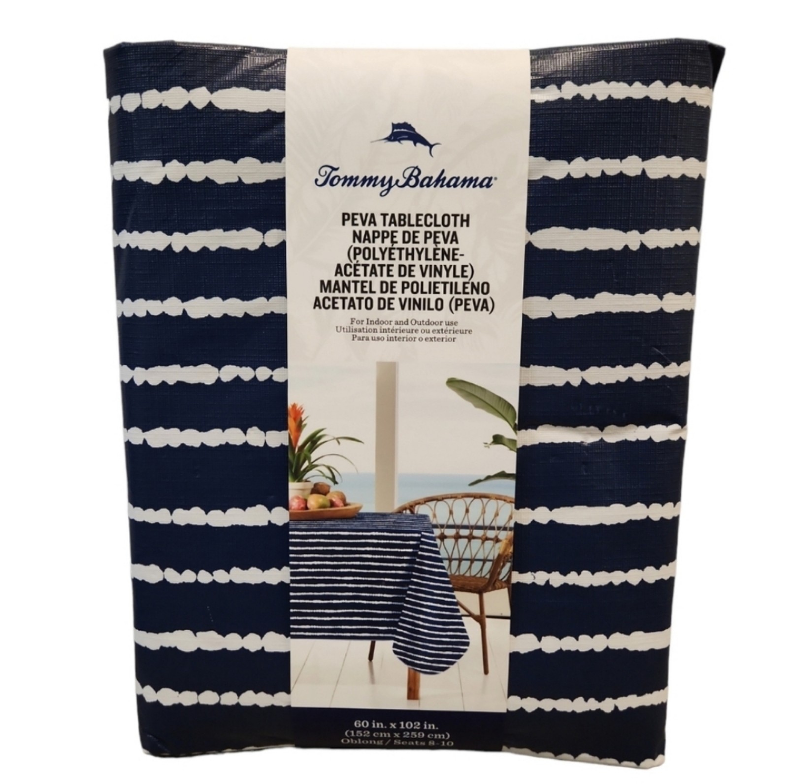 Tommy Bahama Peva Tablecloth Indoor/Outdoor 60 x 102