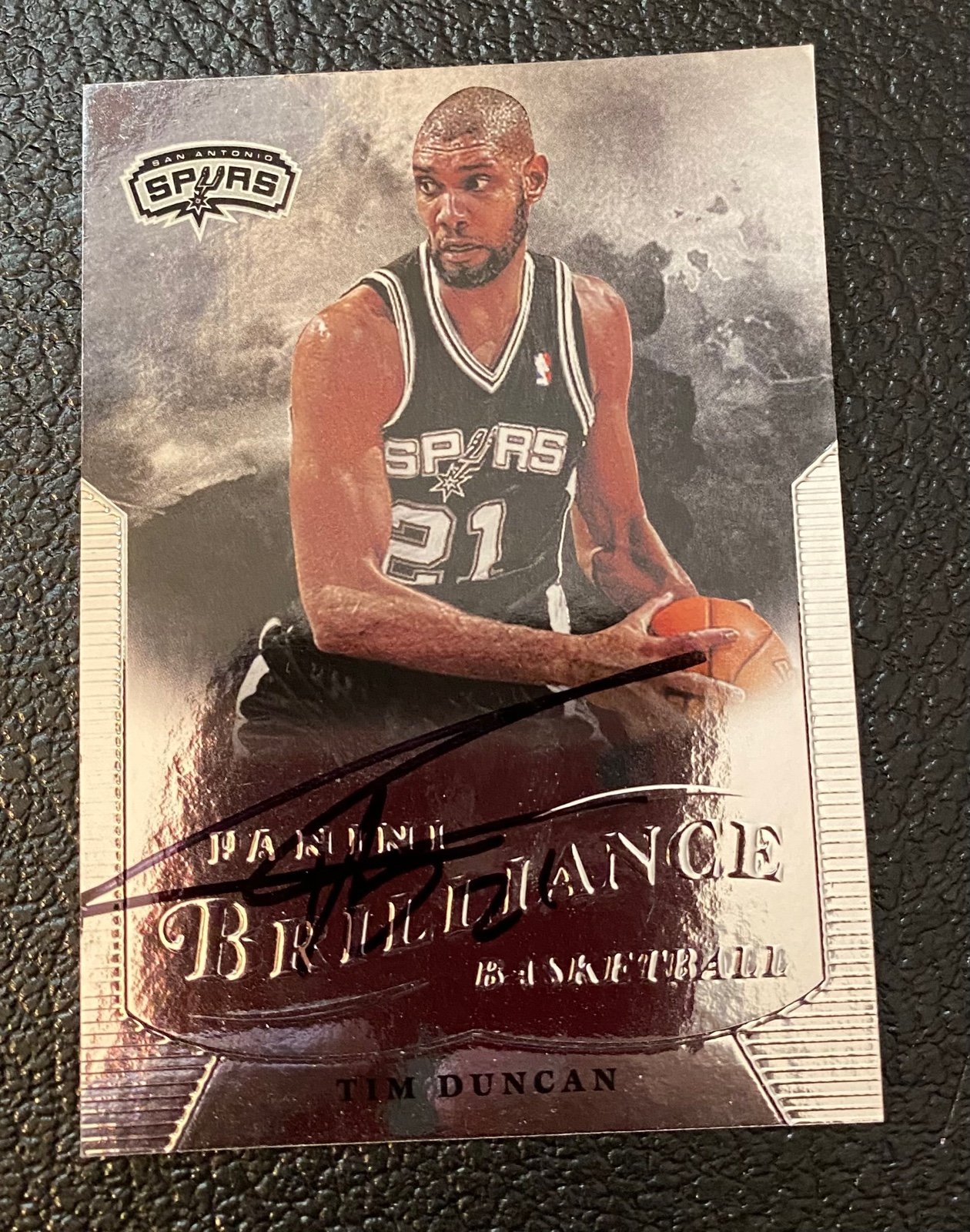Tim Duncan autographed card San Antonio Spurs