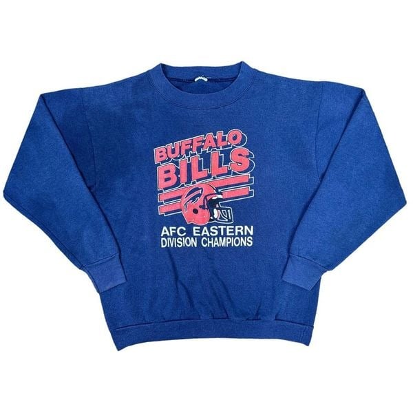 Vintage NFL AFC Eastern Division Champions Buffalo Bills Crew Neck - Size Medium