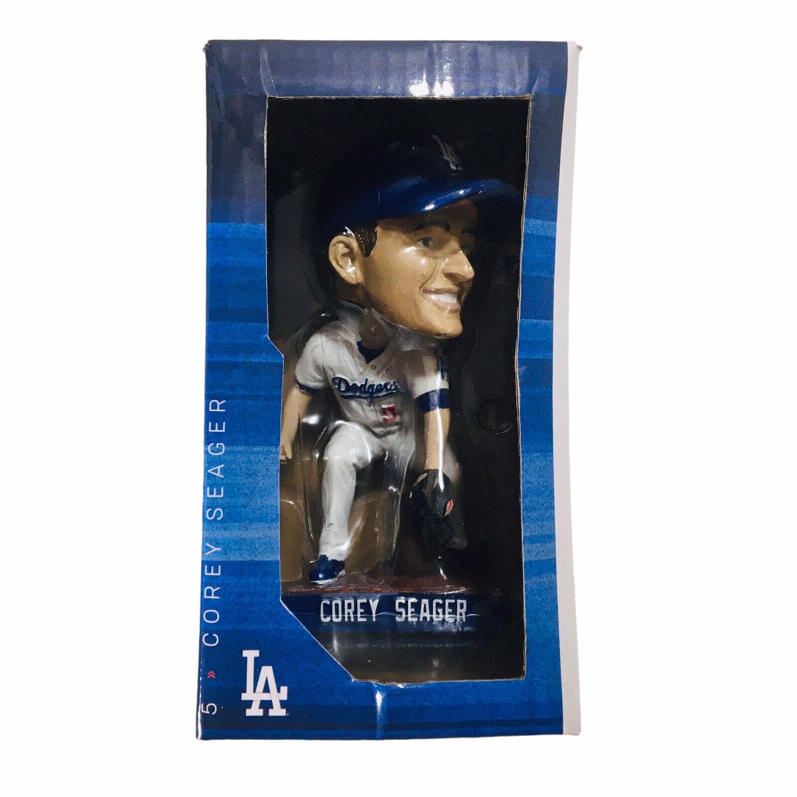 Los Angeles Dodgers Corey Seager Fielding 2019 Bobblehead Printed Autograph