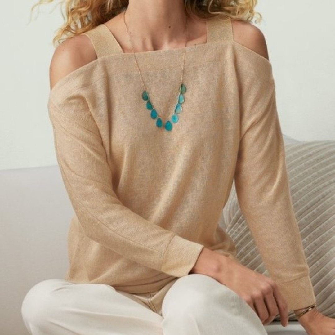 Soft Surroundings Valencia Top Cold Shoulder 1X