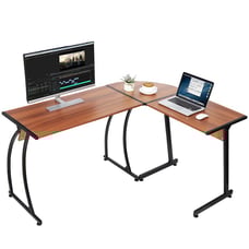 NEW L Shaped Corner Desk Computer Gaming Laptop Table Workstation Home Office