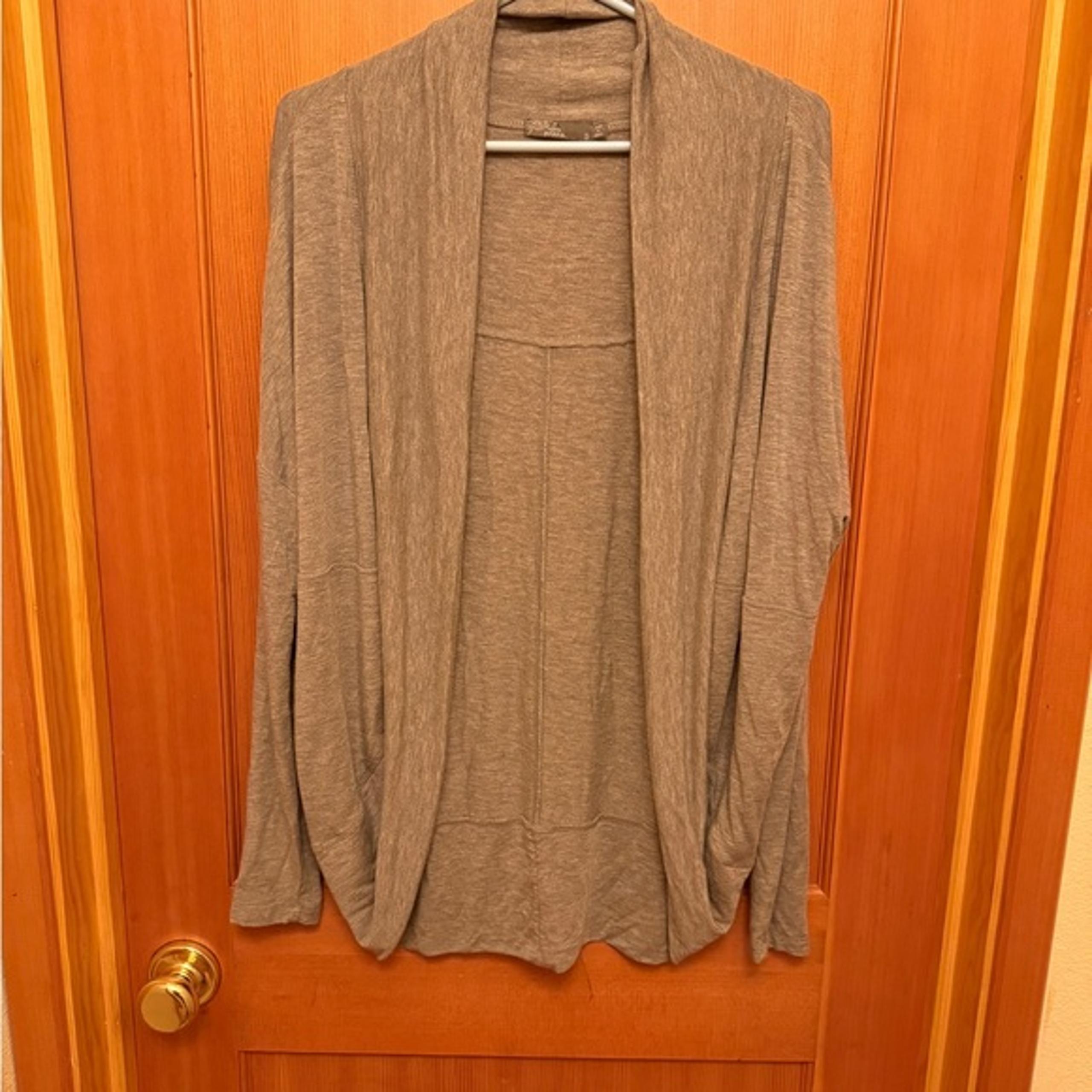 Prana Women's Gray Open Front Sweater