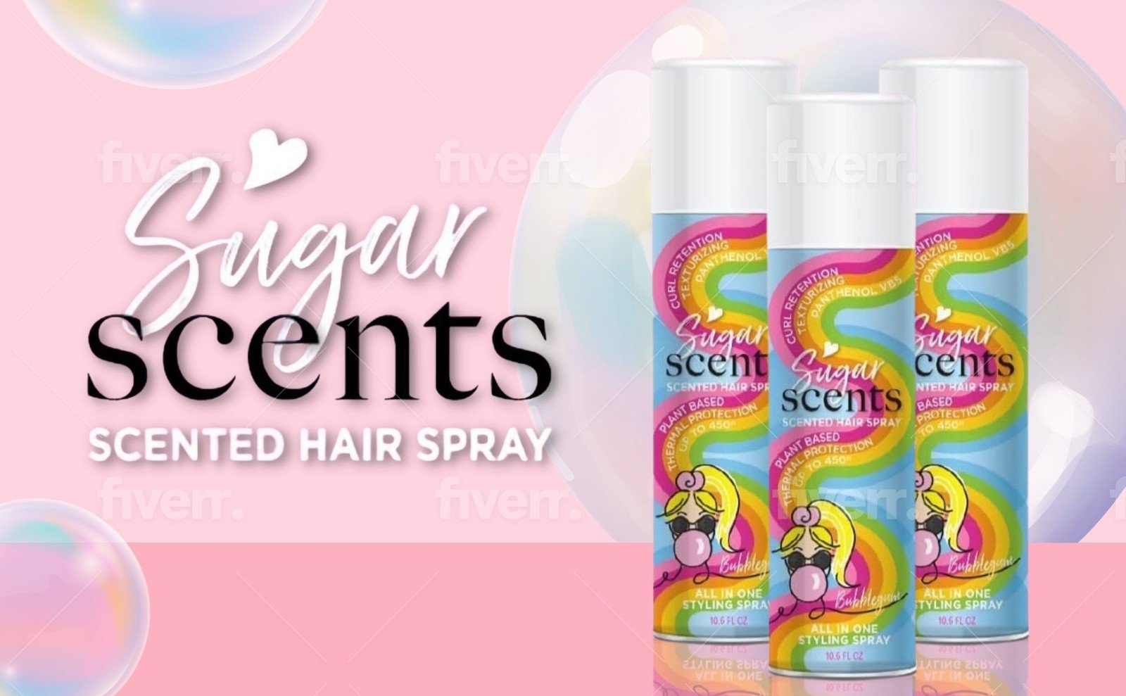 Seattle 80's hair inspired! Sugarscents Bubblegum Scented Hairspray 3-pack